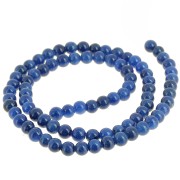 Perles rondes 4.5 mm - imitation gemme Jade - Bleu foncé x39cm|raw }}