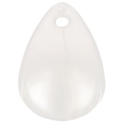 Sequins pétales de fleurs incurvés  17 mm en acrylique - Blanc nacré x15