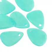 Sequins pétales de fleurs incurvés 17 mm en acrylique - Vert nacré x15