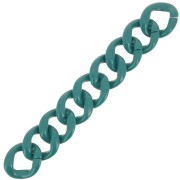 9 maillons en acrylique 39x34 mm pour création de bracelet - Bleu canard x22cm|raw }}