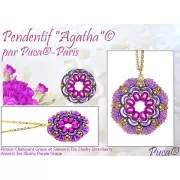 Perles en verre Piros® par Puca® 2x5 mm - Chatoyant Grape x10g