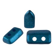 Perles en verre Piros® par Puca® 2x5 mm - Chatoyant Teal Blue x10g|raw }}