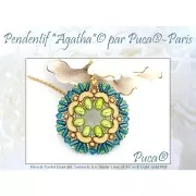 Perles en verre Piros® par Puca® 2x5 mm - Pastel Dark Coral x10g