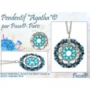 Perles en verre Piros® par Puca® 2x5 mm - Pastel Lila x10g