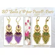 Perles en verre Piros® par Puca® 2x5 mm - Pastel Cream x10g