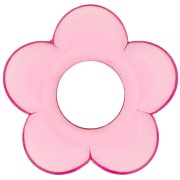 Pendentif fleur 21 mm en résine transparente - Rose x1|raw }}