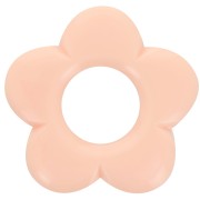 Pendentif fleur 21 mm en résine opaque - Peach x1