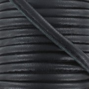 Cordon cuir surpiqué 4 mm - Noir x1m|raw }}
