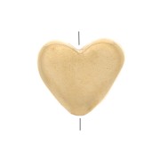 Perle plate coeur 5x5.5 mm - Plaqué Or 3 microns x1|raw }}