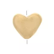 Perle plate coeur 5x5.5 mm - Plaqué Or 3 microns x1