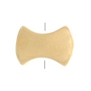 Perle plate noeud papillon 5x7 mm - Plaqué Or 3 microns x1