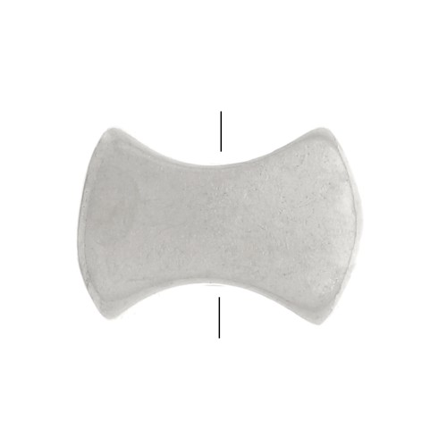 Perle plate noeud papillon 5x7 mm - Argent 925 x1