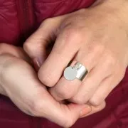 Bague large 1 anneau - Taille 47 à 52 - Argent 925 x1