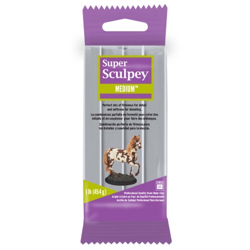 Pâte à modeler Super Sculpey Medium - Gris x454g