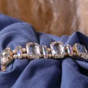 Cristal serti Aurora A4627 Octagon 18x13 mm - Doré - Emerald x1