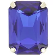Cristal serti Aurora A4627 Octagon 18x13 mm - Rhodié - Capri Blue x1