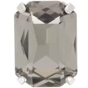 Cristal serti Aurora A4627 Octagon 18x13 mm - Rhodié - Black Diamond x1