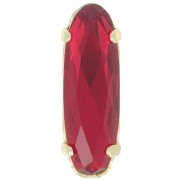 Cristal serti Aurora A4161 Long Classical Oval 21x7 mm - Doré - Ruby x1|raw }}