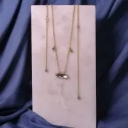 Cristal serti Aurora A4161 Long Classical Oval 21x7 mm - Doré - Ruby x1