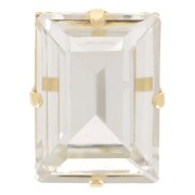 Cristal serti Aurora A4527 Step Cut Baguette 14x10 mm - Doré - Crystal x1