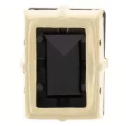 Cristal serti Aurora A4527 Step Cut Baguette 14x10 mm - Doré - Jet x1