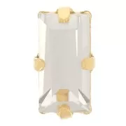Cristal serti Aurora A4500 Baguette 10x5 mm - Doré - Crystal Silver Shade x1