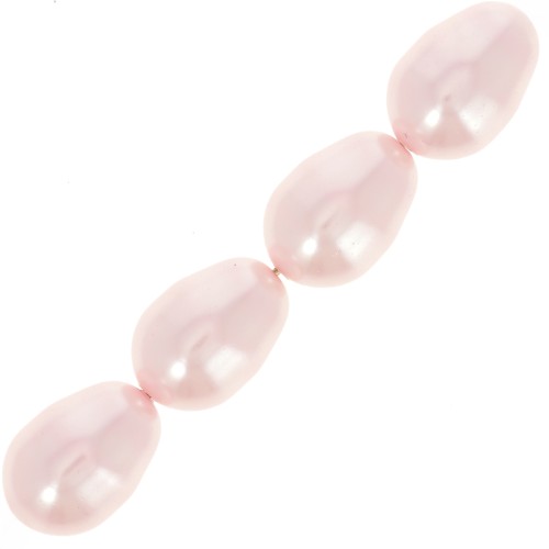 Poires nacrées PureCrystal 5821 11x8 mm Rosaline Pearl x5