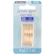 Fil de cuivre Artistic Wire 0.64 mm - Plaqué Argent Doré anti-ternissement x7.3m|raw }}