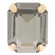 Cristal serti Aurora A4610 Step Cut Octagon 10x8 mm - Doré - Black Diamond x1|raw }}
