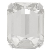 Cristal serti Aurora A4610 Step Cut Octagon 10x8 mm - Argenté - Crystal x1|raw }}