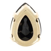 Cristal serti Aurora A4320 Drop 8x6 mm - Doré - Jet x1