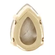 Cristal serti Aurora A4320 Drop 8x6 mm - Doré - Capri Blue x1