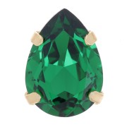 Cristal serti Aurora A4320 Drop 8x6 mm - Doré - Emerald x1|raw }}
