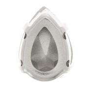 Cristal serti Aurora A4320 Drop 8x6 mm - Rhodié - Emerald x1