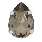 Cristal serti Aurora A4320 Drop 8x6 mm - Rhodié -  Black Diamond x1
