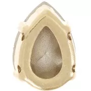 Cristal serti Aurora A4320 Drop 14x10 mm - Doré - Crystal AB x1