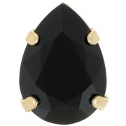Cristal serti Aurora A4320 Drop 14x10 mm - Doré - Jet x1|raw }}