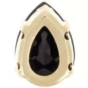 Cristal serti Aurora A4320 Drop 14x10 mm - Doré - Jet x1