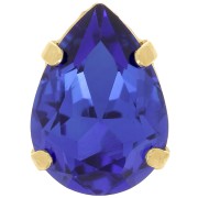 Cristal serti Aurora A4320 Drop 14x10 mm - Doré - Capri Blue x1|raw }}