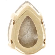 Cristal serti Aurora A4320 Drop 14x10 mm - Doré - Capri Blue x1