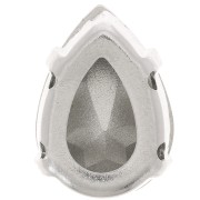 Cristal serti Aurora A4320 Drop 14x10 mm - Rhodié - Black Diamond x1