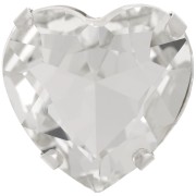 Cristal serti Aurora Coeur A4827 Heart 27 mm - Rhodié - Crystal x1