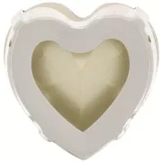 Cristal serti Aurora Coeur A4827 Heart 27 mm - Rhodié - Crystal AB x1