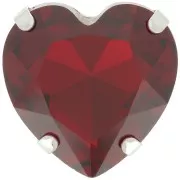 Cristal serti Aurora Coeur A4827 Heart 27 mm - Rhodié - Ruby x1