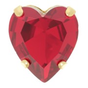 Cristal serti Aurora Coeur A4831 Antique Heart 11x10 mm - Doré - Ruby x1
