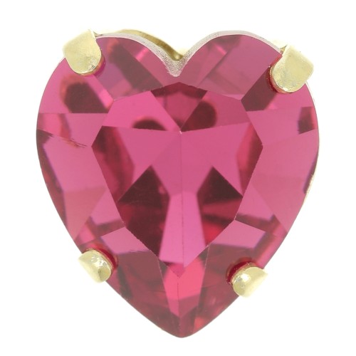 Cristal serti Aurora Coeur A4831 Antique Heart 11x10 mm - Doré - Rose x1