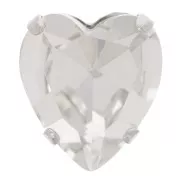 Cristal serti Aurora Coeur A4831 Antique Heart 11x10 mm - Rhodié - Crystal x1