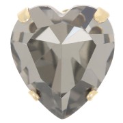 Cristal serti Aurora Coeur A4831 Antique Heart 15.5x14 mm - Doré - Black Diamond