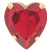 Cristal serti Aurora Coeur A4831 Antique Heart 15.5x14 mm - Doré - Ruby x1|raw }}