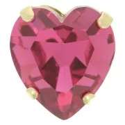 Cristal serti Aurora Coeur A4831 Antique Heart 15.5x14 mm - Doré - Rose x1